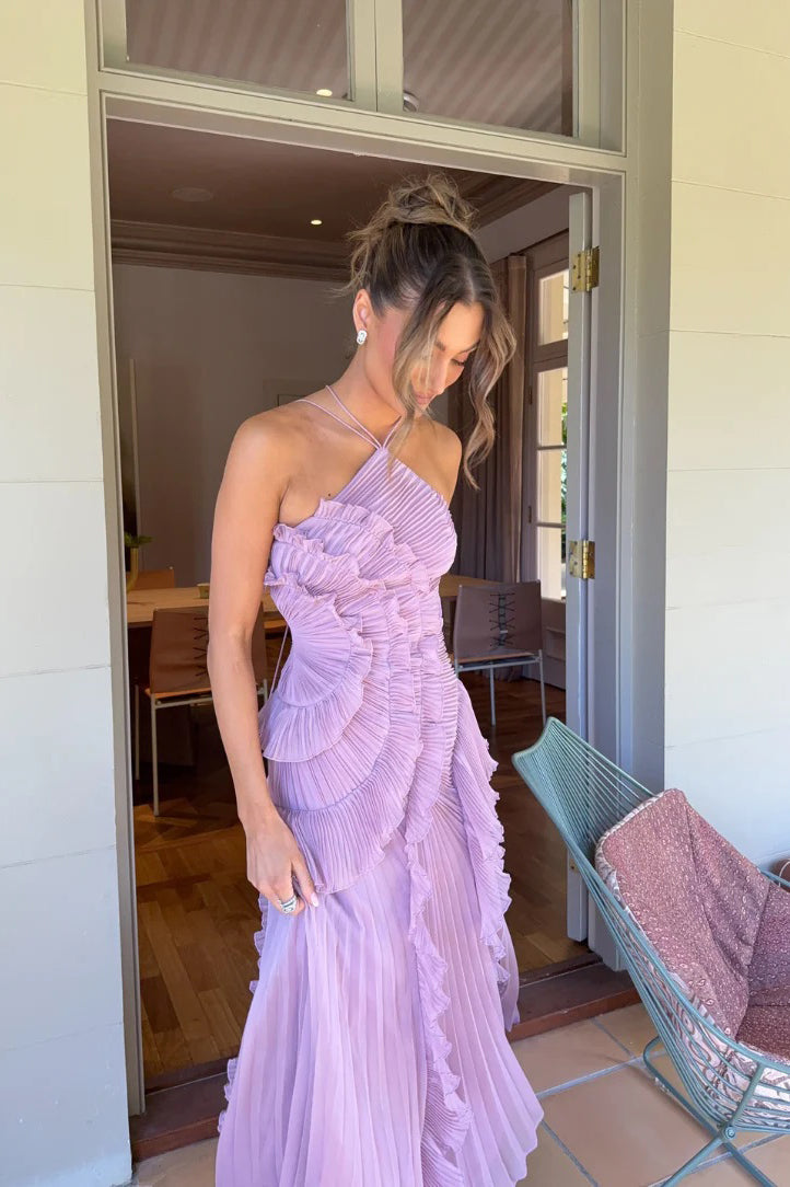 Sophia Ruffle Maxi Dress - Lavender