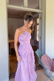 Sophia Ruffle Maxi Dress - Lavender