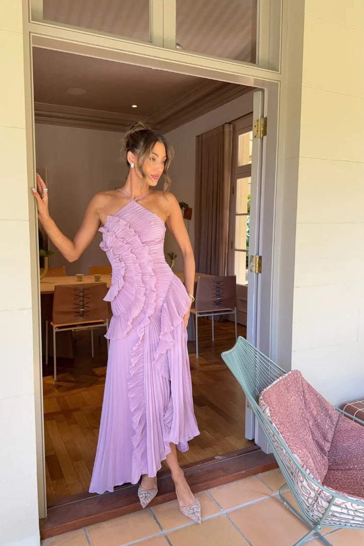 Sophia Ruffle Maxi Dress - Lavender
