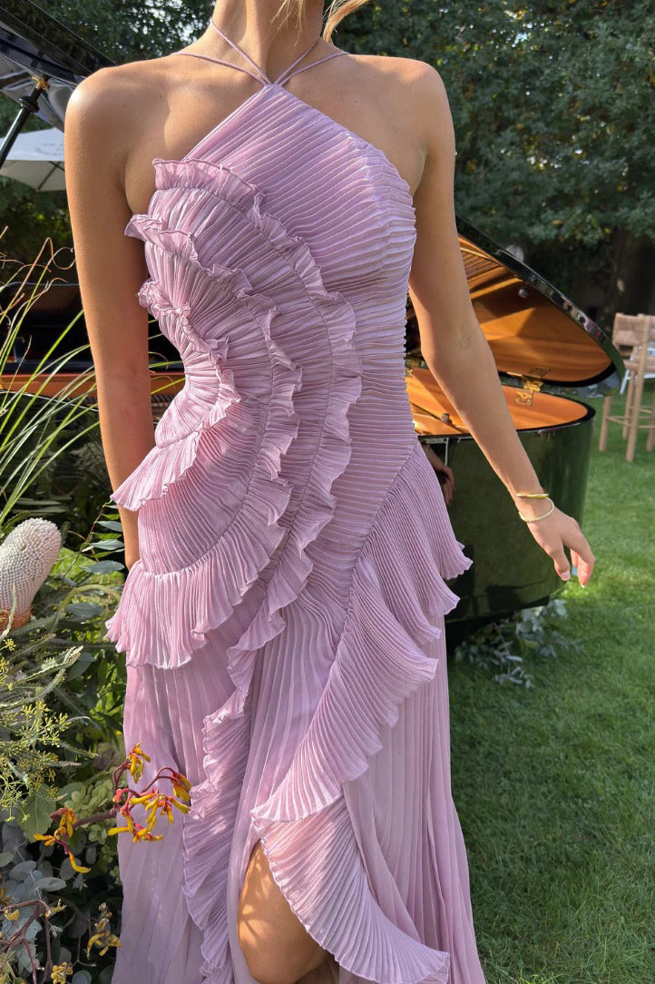 Sophia Ruffle Maxi Dress - Lavender