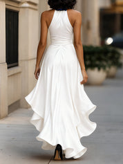 Diana Satin Halter Gown Dress