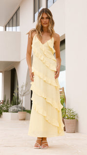 LeahMaxi Dress - Lemon