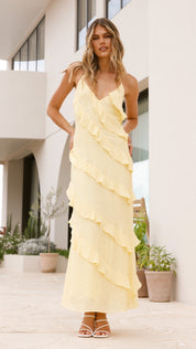 LeahMaxi Dress - Lemon