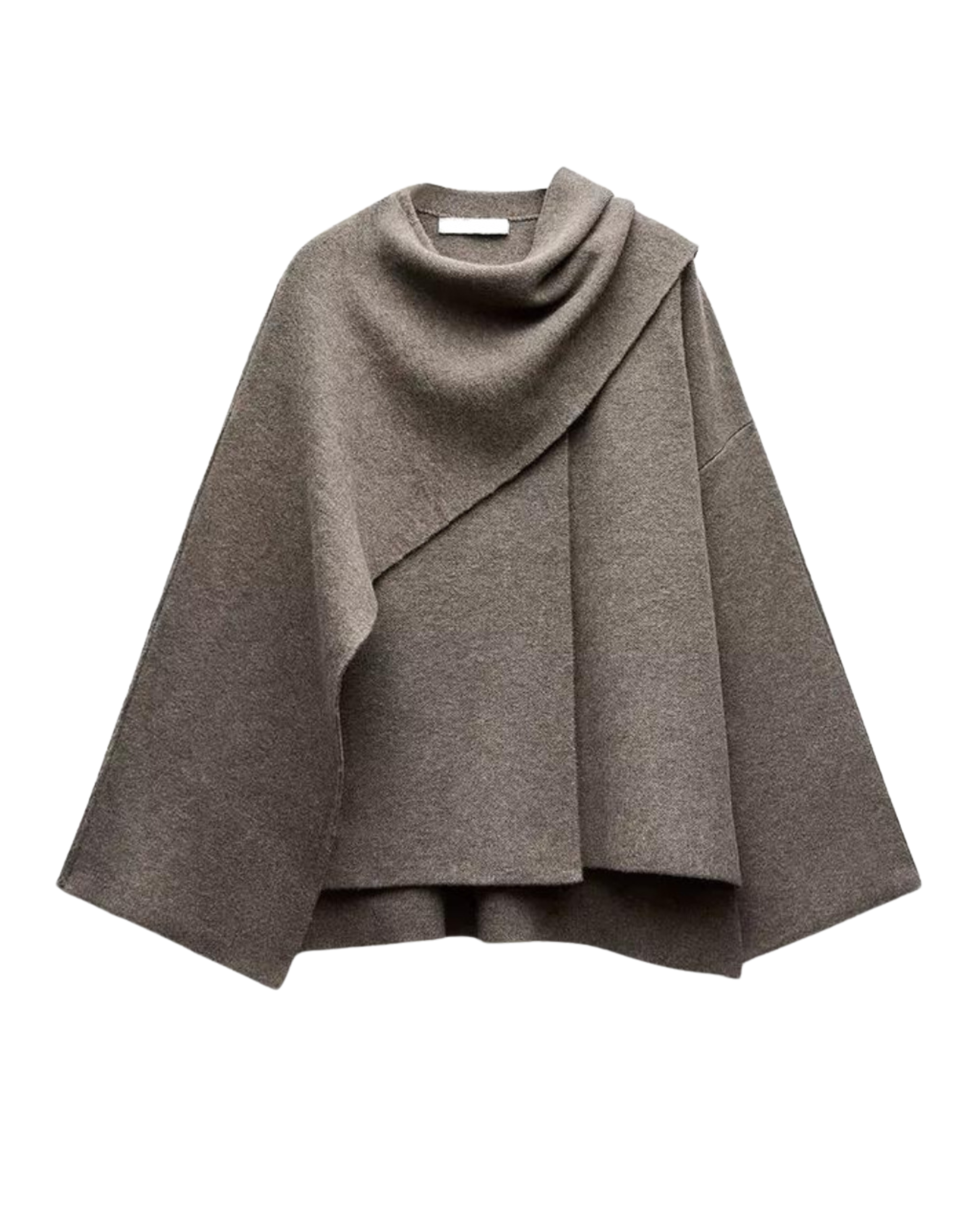 Clara Asymmetric Wool Poncho
