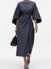 Aurelia Elegant Belted Statement Dress – Designed to Be Remembered