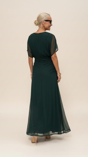 Elara V-Neck Maxi Dress – Ethereal Grace, Effortlessly Worn