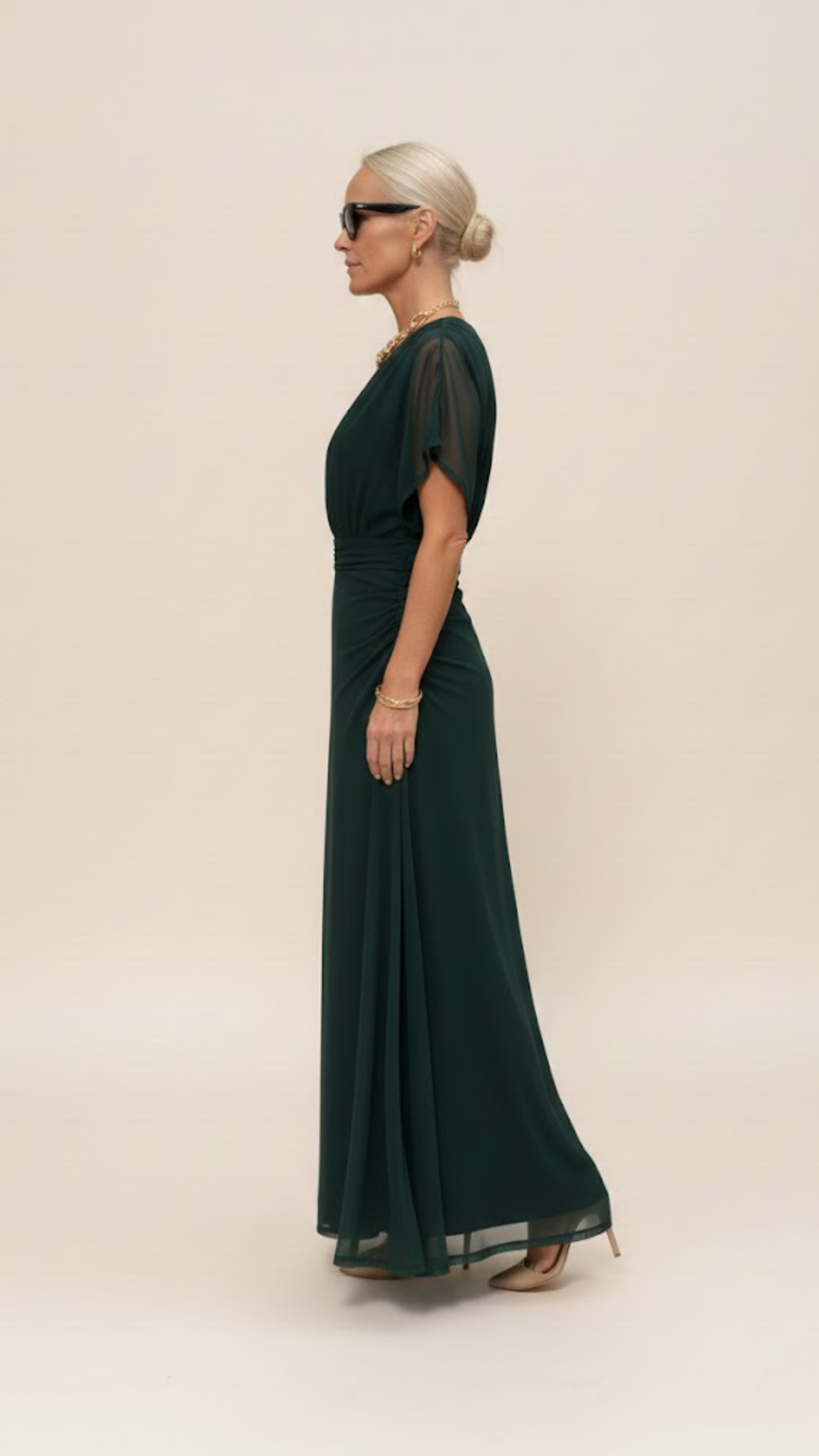 Elara V-Neck Maxi Dress – Ethereal Grace, Effortlessly Worn