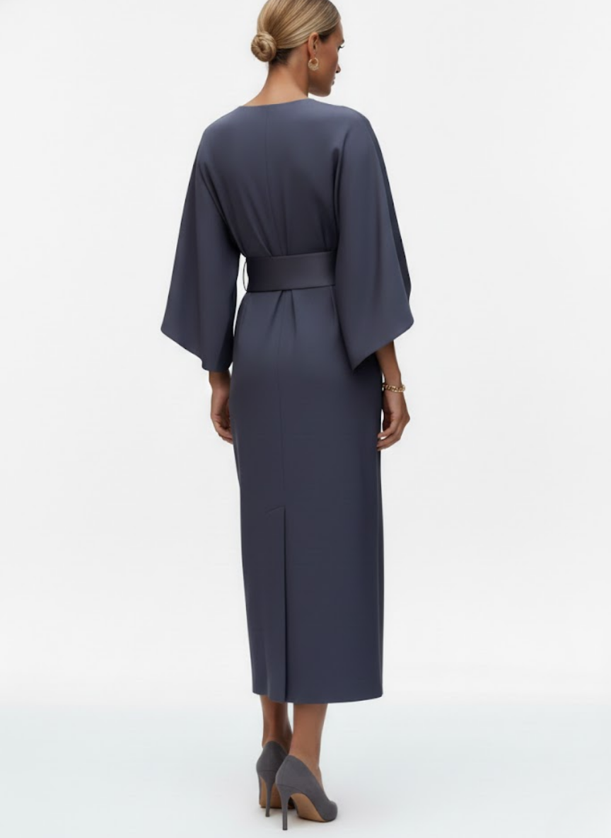 Aurelia Elegant Belted Statement Dress – Designed to Be Remembered