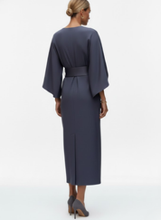 Aurelia Elegant Belted Statement Dress – Designed to Be Remembered