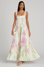 Ariana Chiffon Sleeveless Maxi Dress – Effortless Grace in Motion
