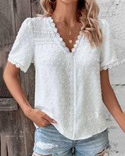Lace-Trim Blouse for Women