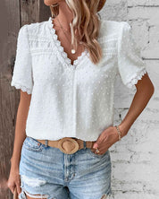 Lace-Trim Blouse for Women