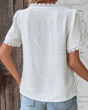 Lace-Trim Blouse for Women