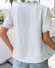 Lace-Trim Blouse for Women