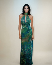 Elise – Art Print Chiffon Maxi Dress