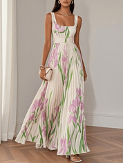 Ariana Chiffon Sleeveless Maxi Dress – Effortless Grace in Motion