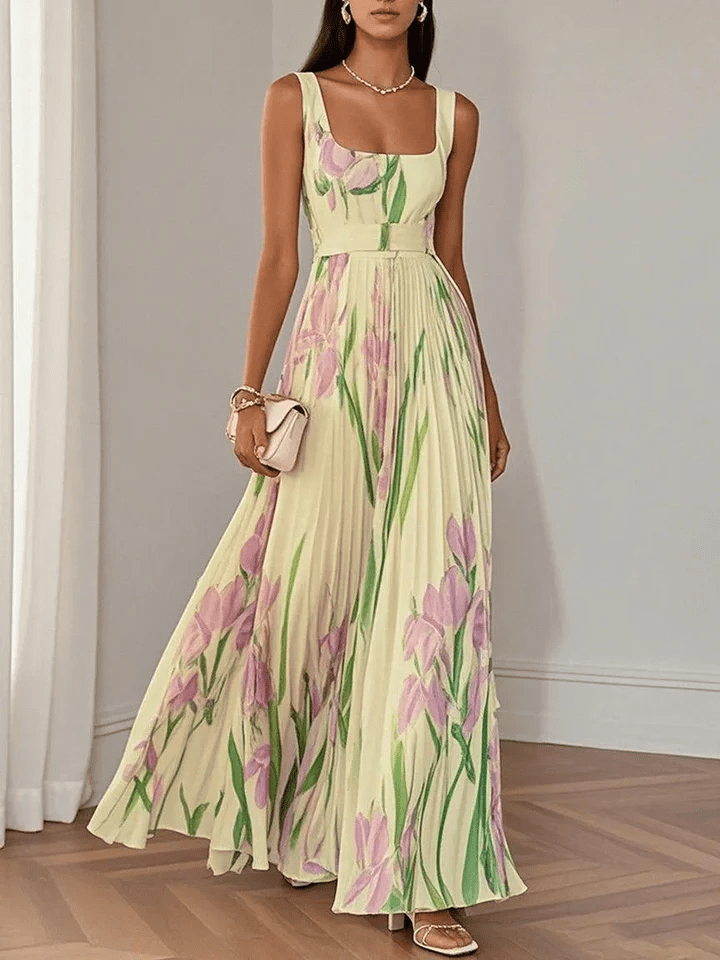 Ariana Chiffon Sleeveless Maxi Dress – Effortless Grace in Motion