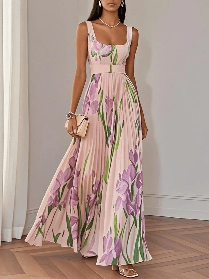 Ariana Chiffon Sleeveless Maxi Dress – Effortless Grace in Motion