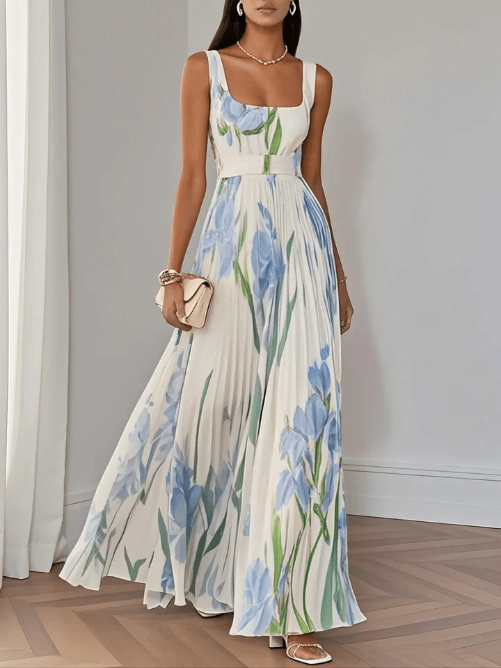 Ariana Chiffon Sleeveless Maxi Dress – Effortless Grace in Motion