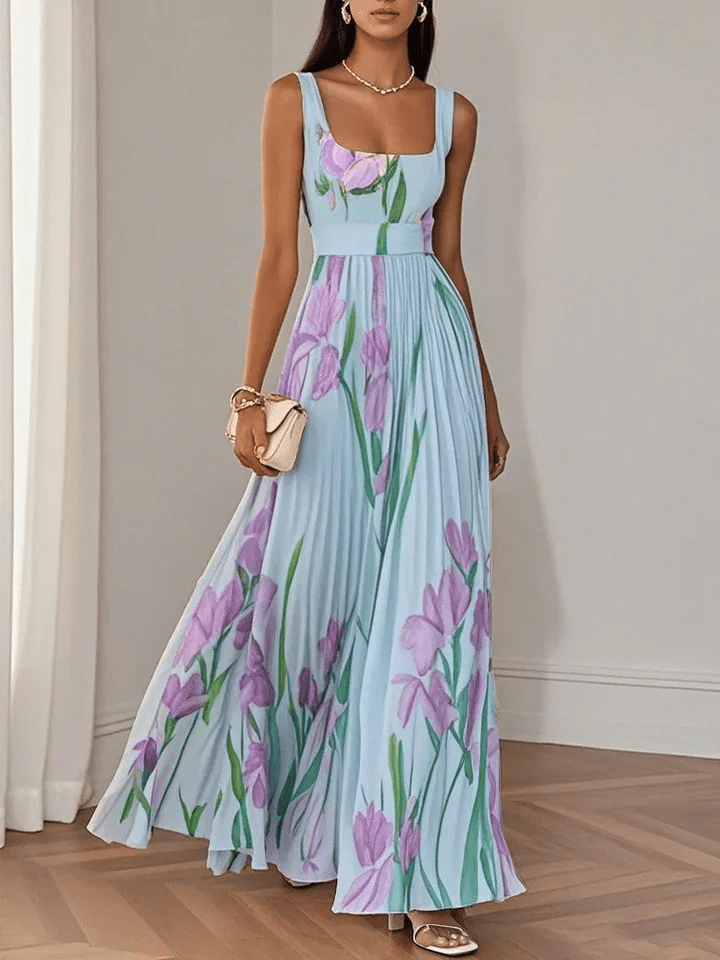Ariana Chiffon Sleeveless Maxi Dress – Effortless Grace in Motion