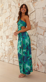 Sofia – Calista Green Maxi Dress