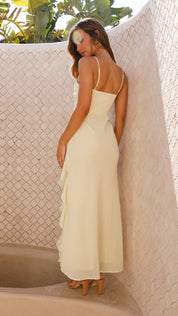 Sienna Midi Dress - Yellow