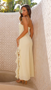 Sienna Midi Dress - Yellow
