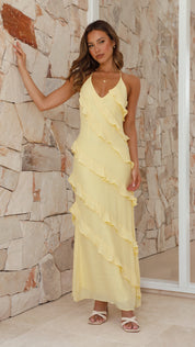 LeahMaxi Dress - Lemon