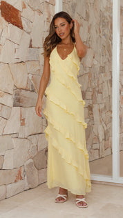 LeahMaxi Dress - Lemon