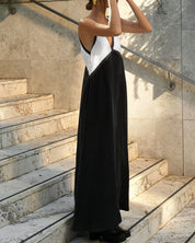 Sarah Contrast V-Neck Dress for Women