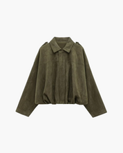 Lena – Suede Bomber Jacket