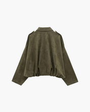 Lena – Suede Bomber Jacket