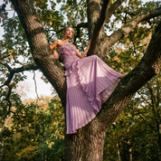 Sophia Ruffle Maxi Dress - Lavender