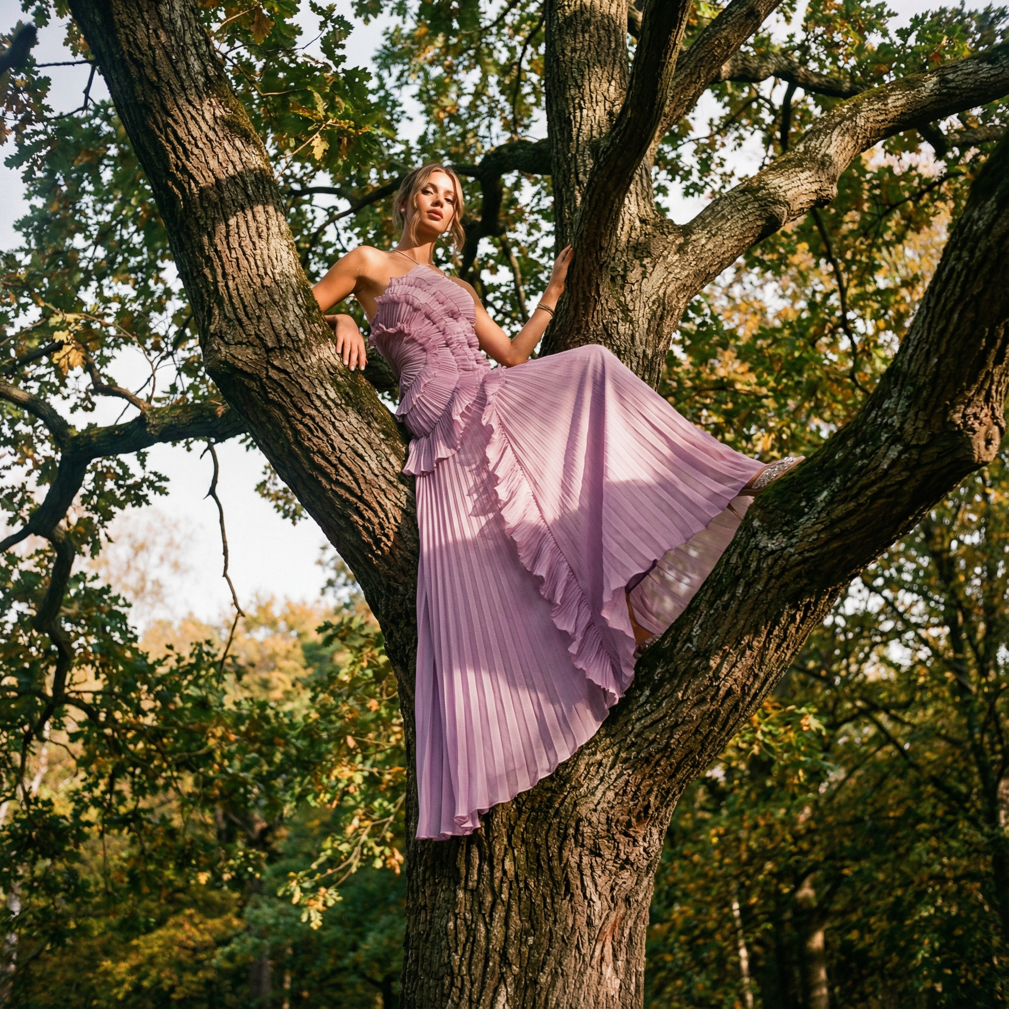 Sophia Ruffle Maxi Dress - Lavender