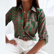 Isla Collared Blouse in Soft Polyester