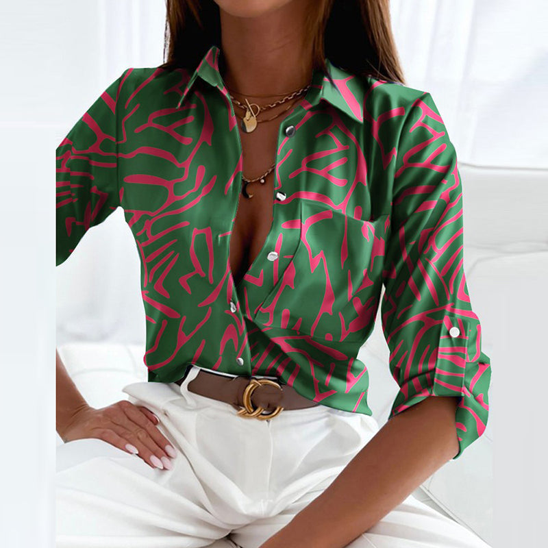 Isla Collared Blouse in Soft Polyester