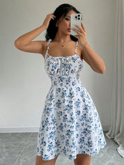 Floral Strap Mini Sundress – Women's Summer Dress