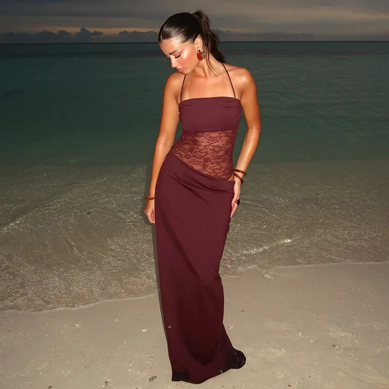 Sophie Lace Backless Maxi Dress
