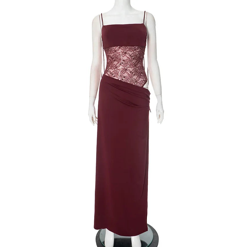 Sophie Lace Backless Maxi Dress