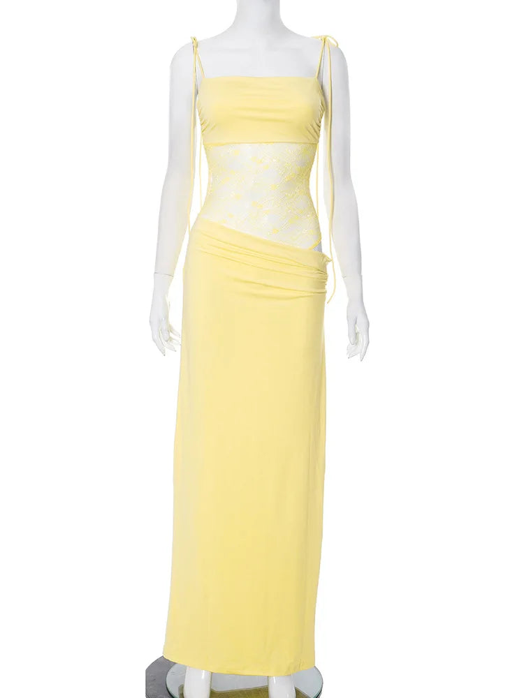 Sophie Lace Backless Maxi Dress