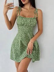 Floral Strap Mini Sundress – Women's Summer Dress