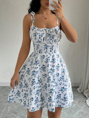 Floral Strap Mini Sundress – Women's Summer Dress