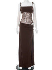 Sophie Lace Backless Maxi Dress