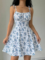 Floral Strap Mini Sundress – Women's Summer Dress