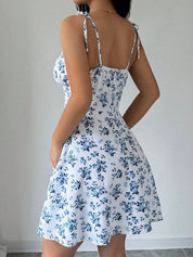 Floral Strap Mini Sundress – Women's Summer Dress