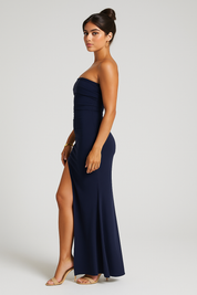 Tessa Strapless Draped Maxi Dress