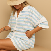 Striped Knit Summer Set – Effortless Warm-Weather Style