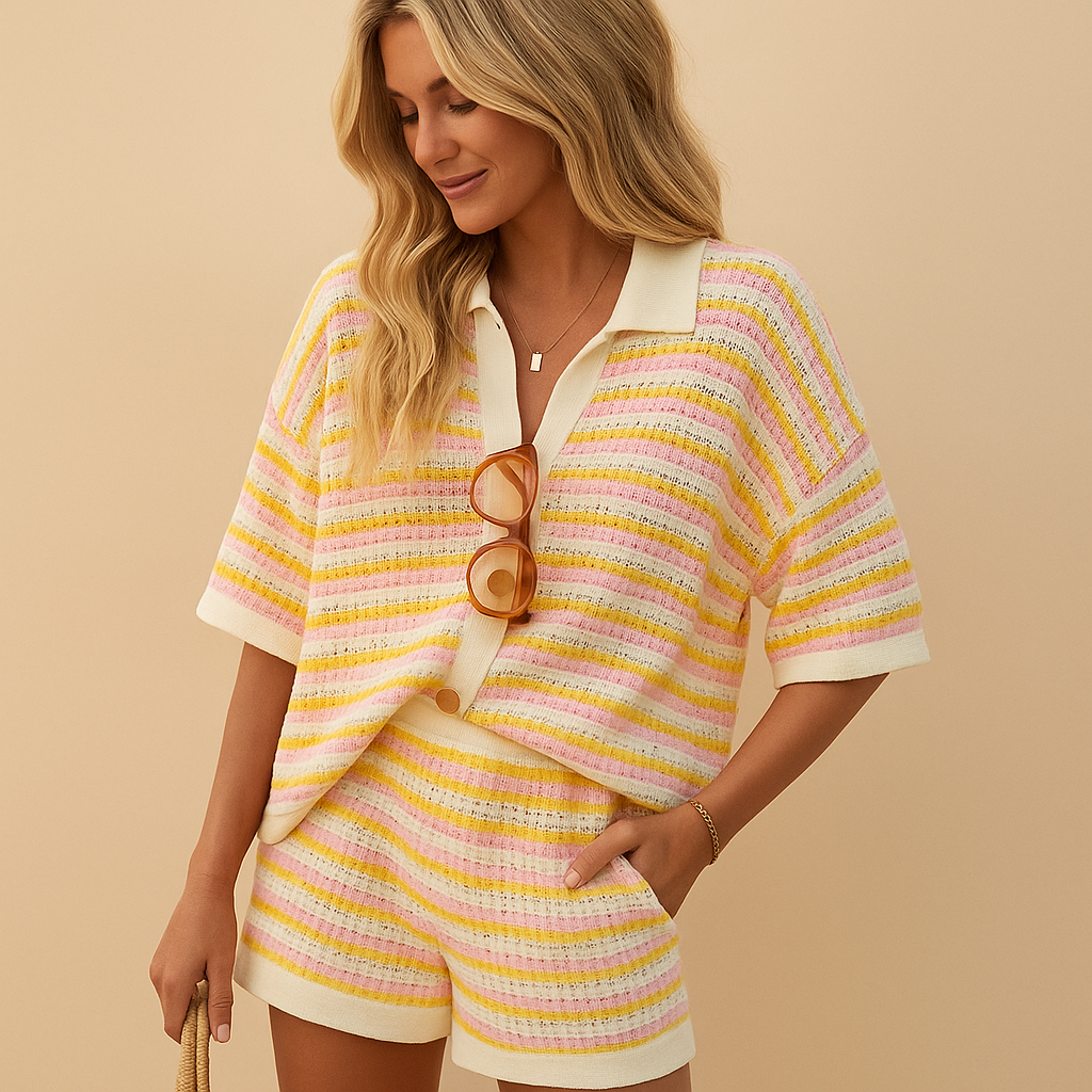 Striped-summer-set-for-women-with-blouse-and-shorts1.png