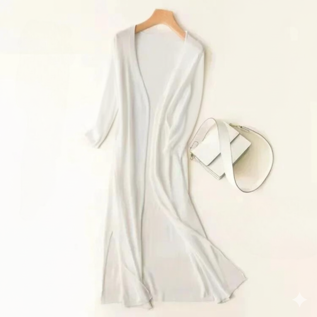 Isla Longline Open-Front Knit Cardigan – Effortless Layered Ease