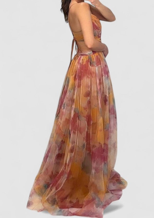 Aurora Evening Maxi Dress – Sheer Elegance in Motion